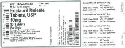Label (Label Enalapril Maleate Tabs 10mg Bpi(10544 195 90) Taro(49158 502 01) Rev1)